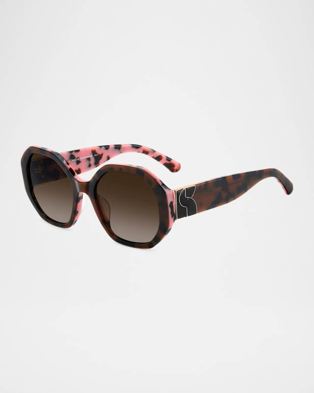 flynnie geometric acetate sunglasses
